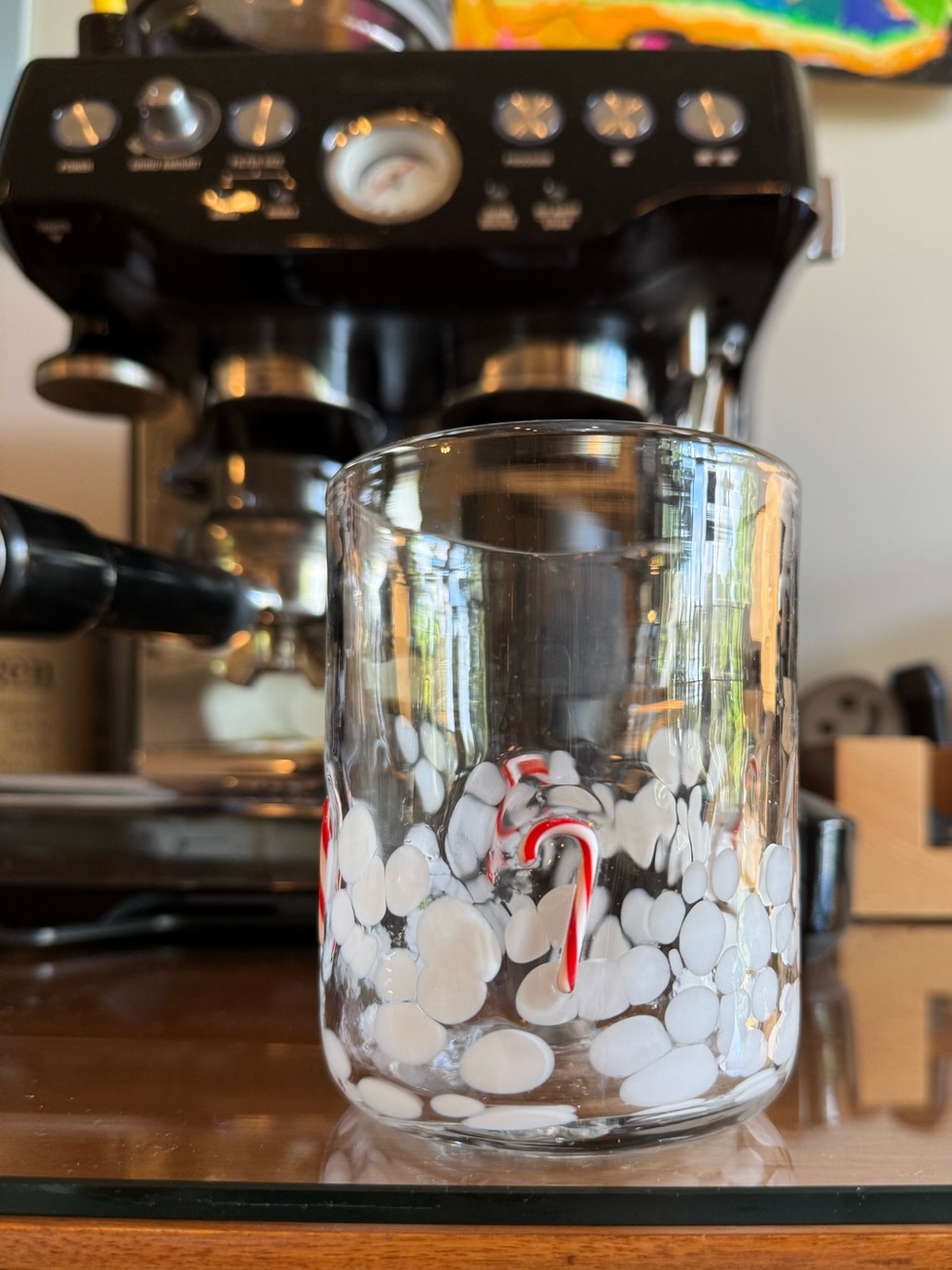 Anthropologie Icon Juice Glass Candy Cane